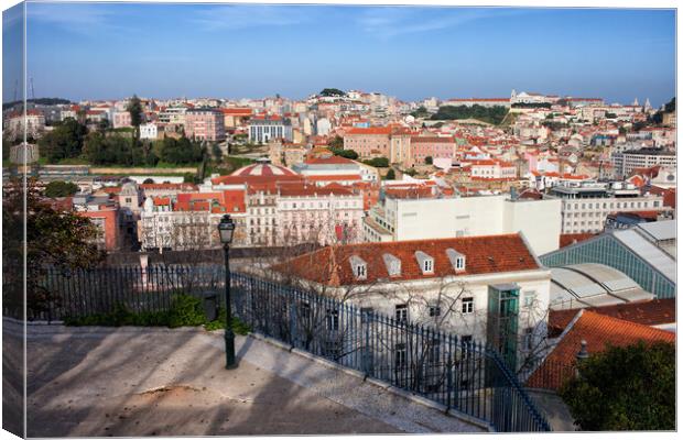 City of Lisbon from Above in Portugal Canvas Print by Artur Bogacki