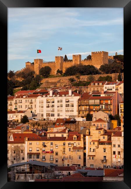 City of Lisbon at Sunset in Portugal Framed Print by Artur Bogacki