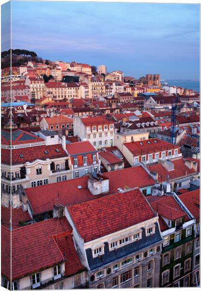 City of Lisbon at Twilight Canvas Print by Artur Bogacki