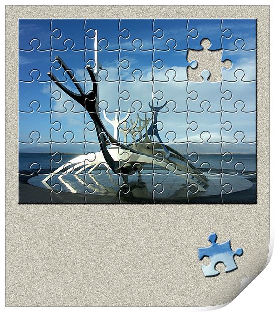 Puzzled Print by Steve White