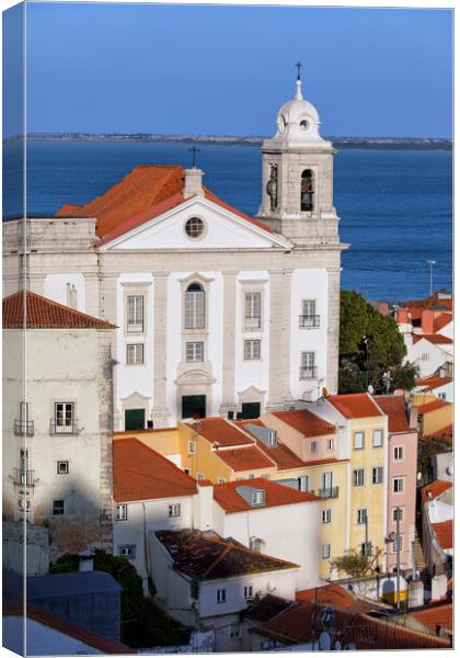 Santo Estevao church in Lisbon Canvas Print by Artur Bogacki