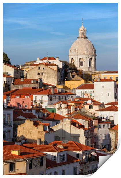 City of Lisbon in Portugal at Sunset Print by Artur Bogacki