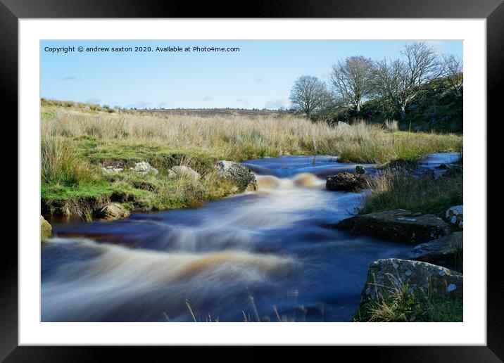 COUNTRYSIDE WATER Framed Mounted Print by andrew saxton