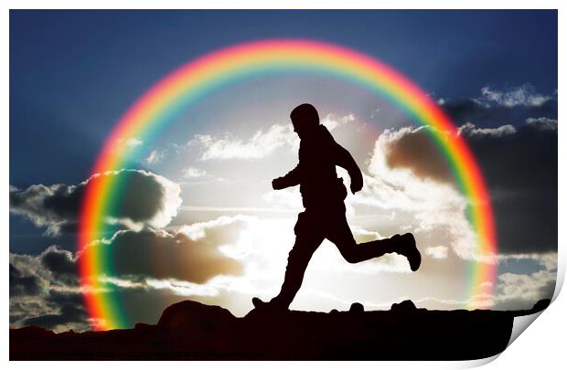 Rainbow runner Print by Ashley Cooper