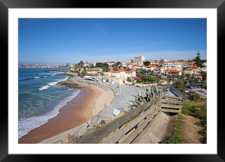 Estoril Beach in Portugal Framed Mounted Print by Artur Bogacki
