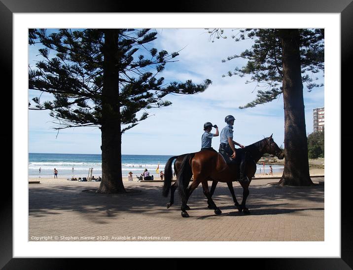 Police Patrol Framed Mounted Print by Stephen Hamer