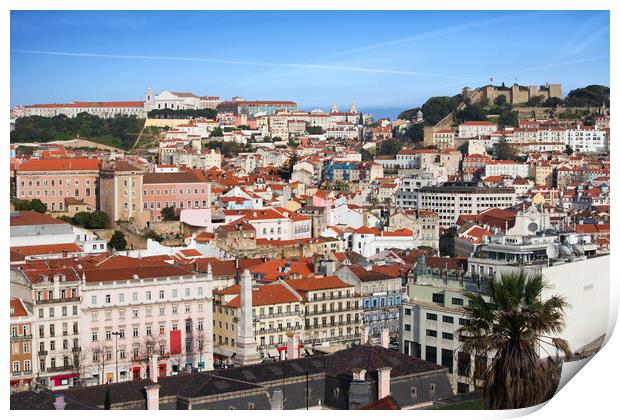 City of Lisbon Cityscape Print by Artur Bogacki