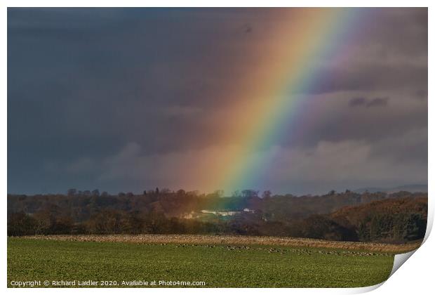 Vivid Rainbows End, East Shaws, Westwick, Teesdale Print by Richard Laidler