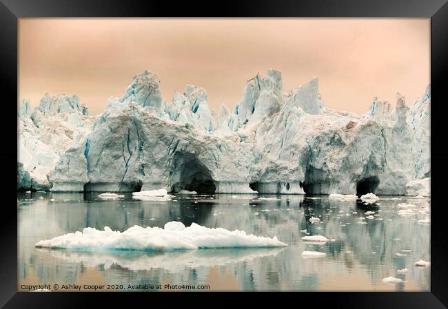 Greenland berg. Framed Print by Ashley Cooper
