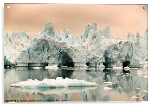 Greenland berg. Acrylic by Ashley Cooper