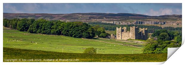 Bolton castle- Pano Print by kevin cook