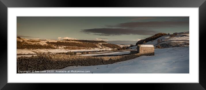 Deep winter-Pano Framed Mounted Print by kevin cook