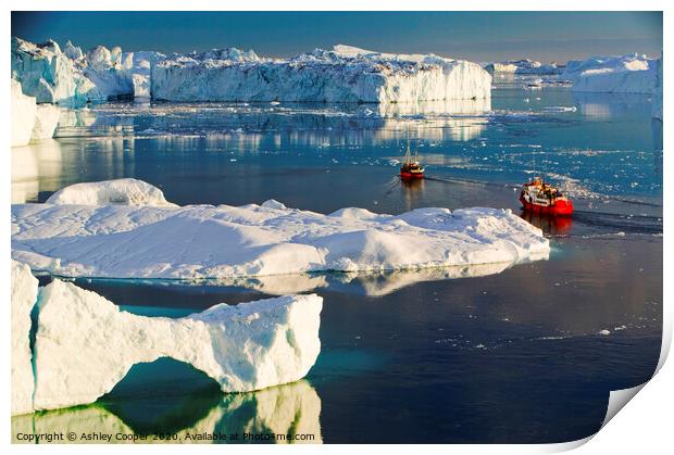 Ice tourism. Print by Ashley Cooper