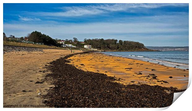 Bangor beach, County Down. Print by John Biggadike