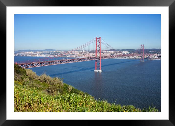 25th of April Bridge in Lisbon Framed Mounted Print by Artur Bogacki