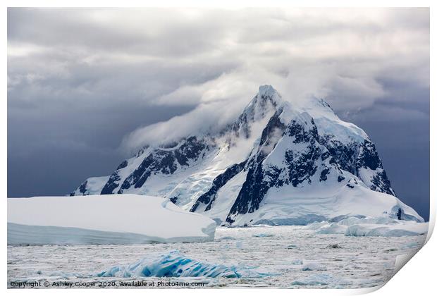 Antarctic mountain. Print by Ashley Cooper