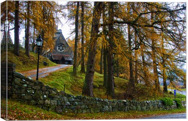 The Path to Crathie Church Canvas Print by Jacqi Elmslie