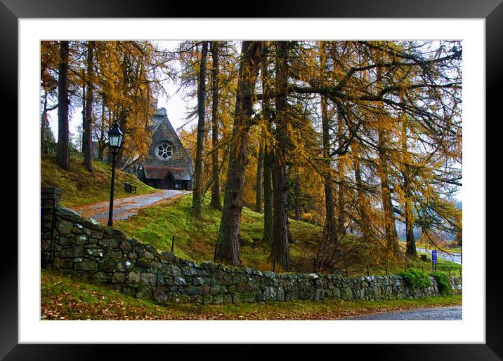The Path to Crathie Church Framed Mounted Print by Jacqi Elmslie