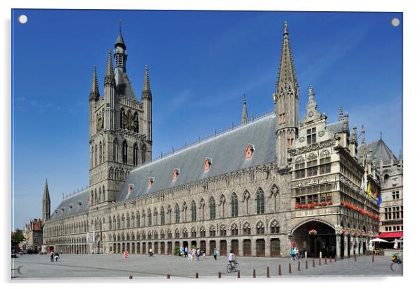 Cloth Hall and Belfry at Ypres, Belgium Acrylic by Arterra 