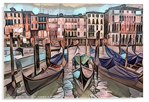 Cloudy day on The Grand Canal Acrylic by Brian Tarr