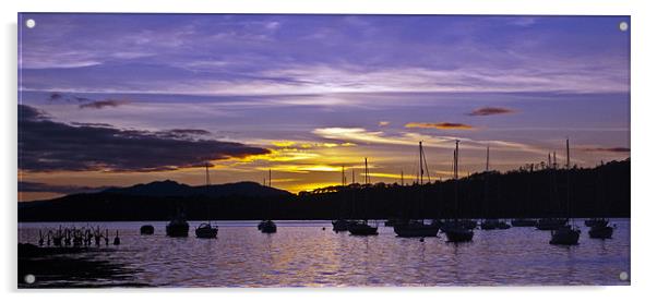 Evening at Loch Creran Acrylic by Joyce Storey