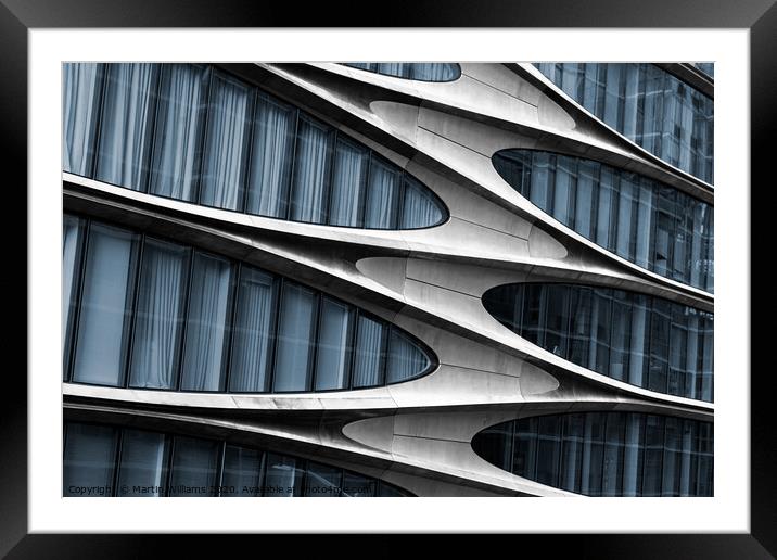 Condo apartments designed by Zaha Hadid , The High Line, Chelsea, New York City Framed Mounted Print by Martin Williams