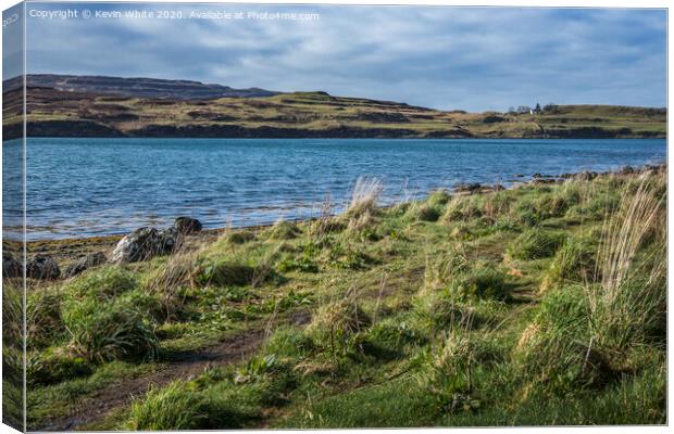 Peaceful little Loch on Isle of Skye Canvas Print by Kevin White