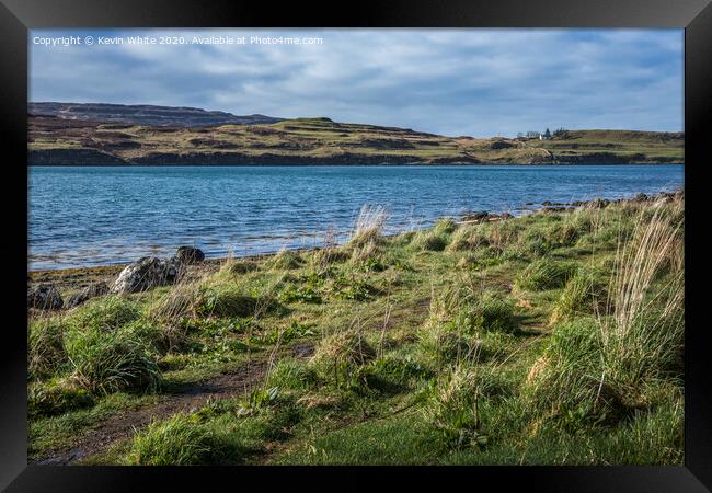 Peaceful little Loch on Isle of Skye Framed Print by Kevin White