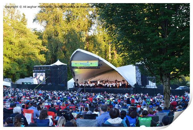 Symphony at Deer Lake, Vancouver, Canada, Print by Ali asghar Mazinanian