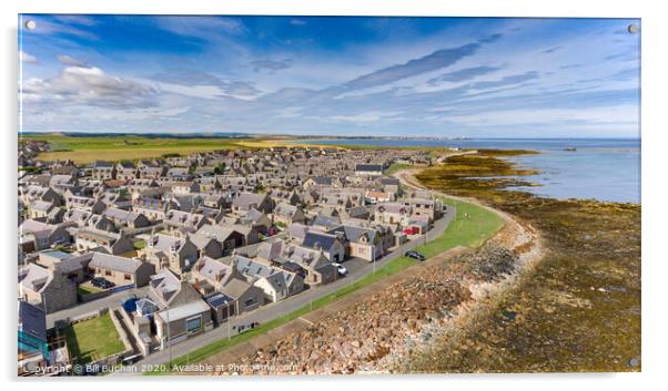 Inverallochy and Cairnbulg Villages Acrylic by Bill Buchan