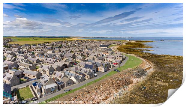 Inverallochy and Cairnbulg Villages Print by Bill Buchan