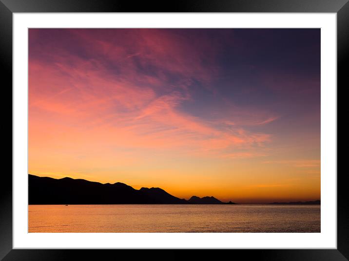 Sunrise on the Peljesac Riviera Framed Mounted Print by Jason Wells