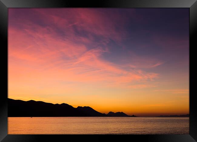 Sunrise on the Peljesac Riviera Framed Print by Jason Wells