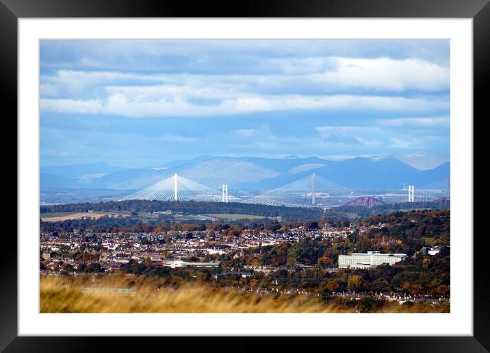 The Forth Bridges Framed Mounted Print by Theo Spanellis