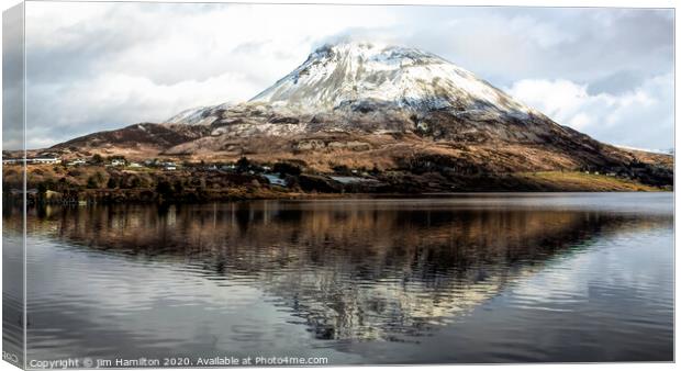 Winter on Errigal Canvas Print by jim Hamilton