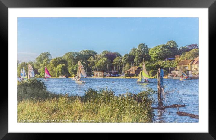 Sailing On The Thames Framed Mounted Print by Ian Lewis