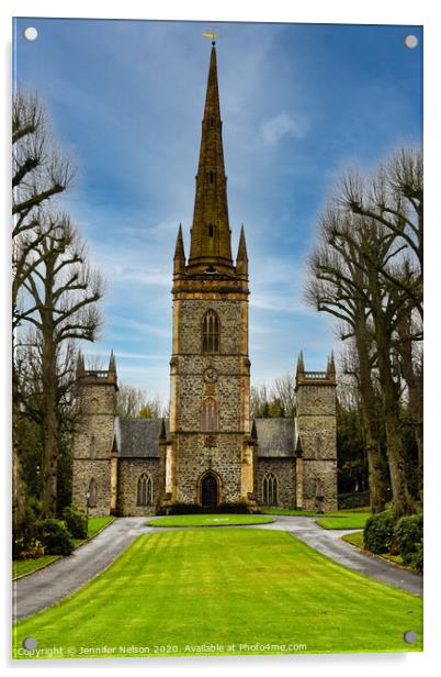 Hillsborough Parish Church - Northern Ireland  Acrylic by Jennifer Nelson
