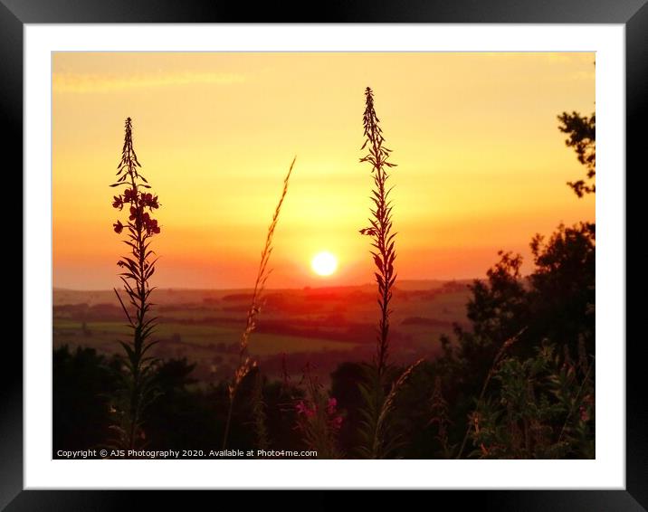 Sky sun Framed Mounted Print by AJS Photography