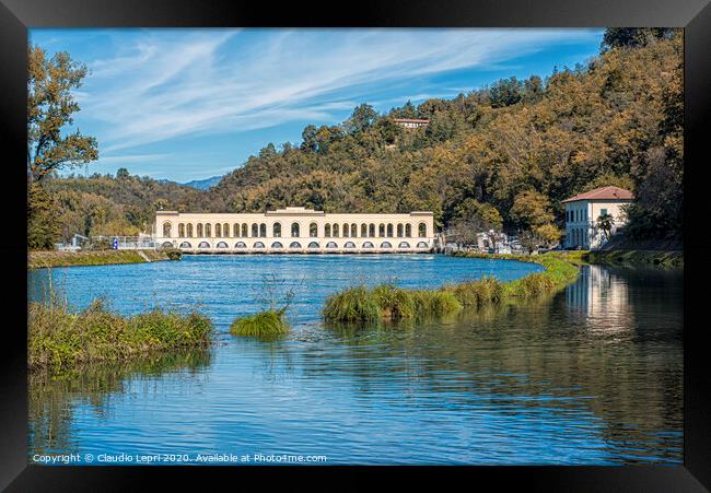 The Panperduto Dam on the Ticino river in Lombardy Italy Framed Print by Claudio Lepri