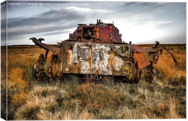 Abandoned Military Tank Canvas Print by Aimie Burley
