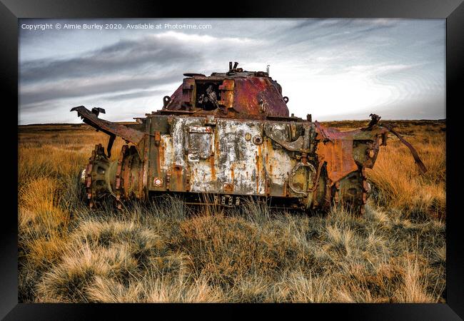 Abandoned Military Tank Framed Print by Aimie Burley