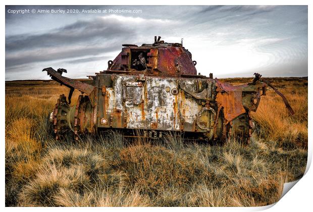 Abandoned Military Tank Print by Aimie Burley