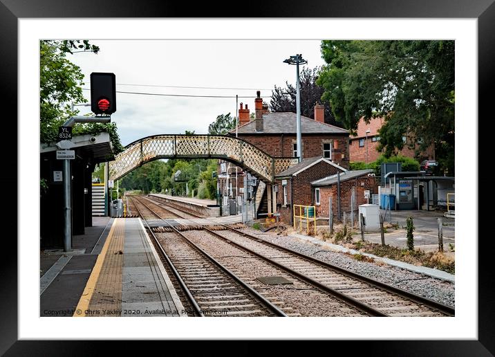 A View from the railway station at Brundall Gardens Framed Mounted Print by Chris Yaxley