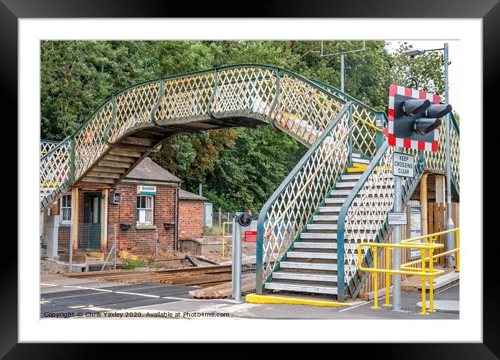 Brundall rail bridge Framed Mounted Print by Chris Yaxley