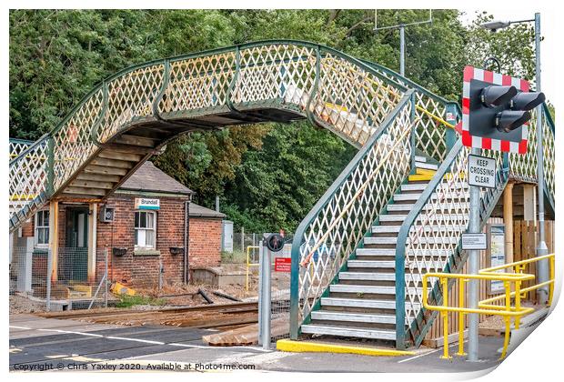 Brundall rail bridge Print by Chris Yaxley