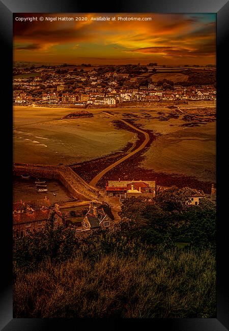 Sunset On The Mount Framed Print by Nigel Hatton