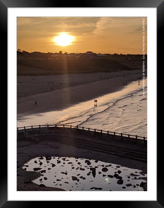 Tynemouth Sunset  Framed Mounted Print by Aimie Burley
