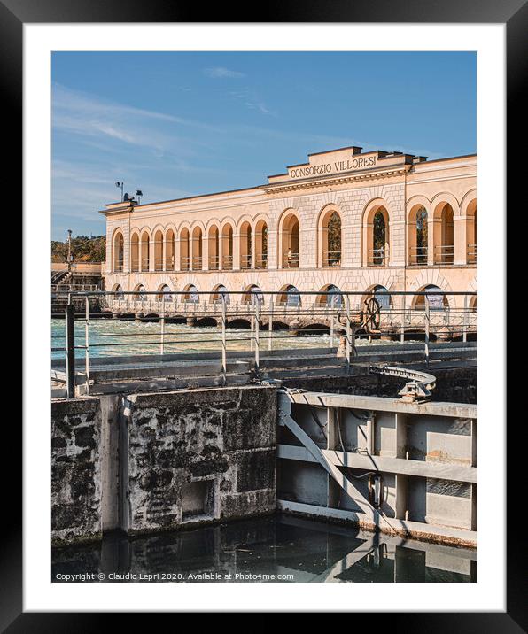 The main facade of the Panperduto Dam  Framed Mounted Print by Claudio Lepri