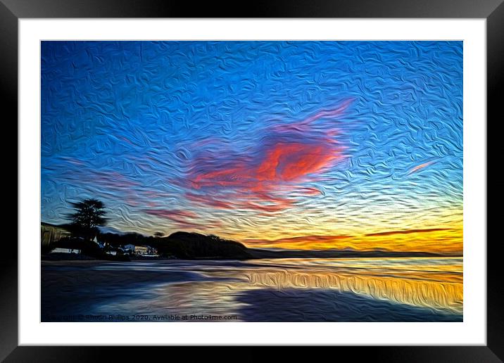 Sunrise over Saundersfoot Framed Mounted Print by Rhodri Phillips