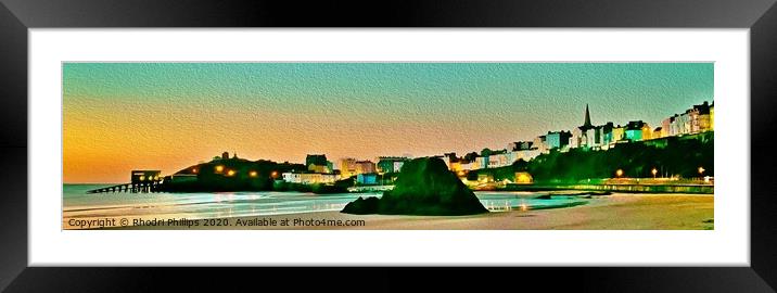 Tenby Awakes Framed Mounted Print by Rhodri Phillips